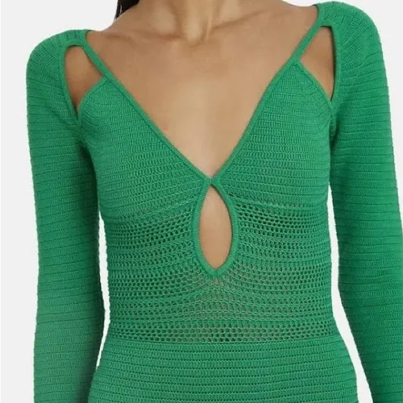 EUC Ronny Kobo Knit Green Mini Dress